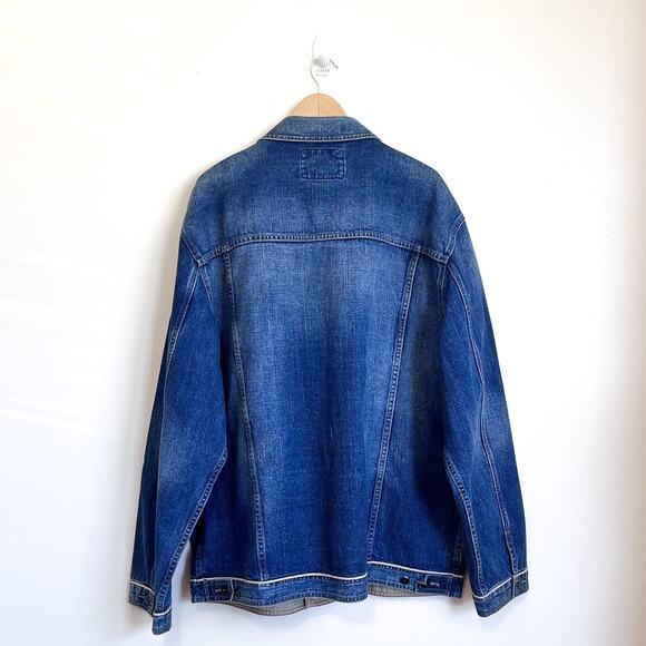 Vintage Y2K 90s Marithe Francois Girbaud Mens Jean Jacket Size 3XL Blue Denim - Picture 2 of 9